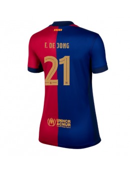 Billige Barcelona Frenkie de Jong #21 Hjemmedrakt Dame 2024-25 Kortermet